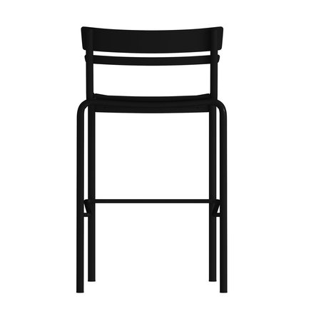 Flash Furniture Black All-Weather Steel Bar Stool, 2PK 2-XU-CH-10318-B-BK-GG